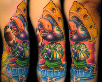Tattoos - Josh Woods - Farvre Penguin!
